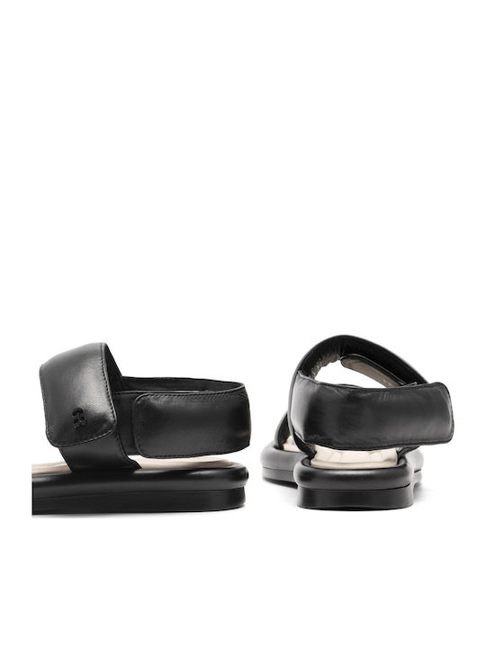 Damen Flache Sandalen Schwarz