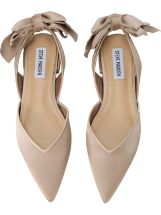 Satin Women's Ballerina Shoes in Brown Colour