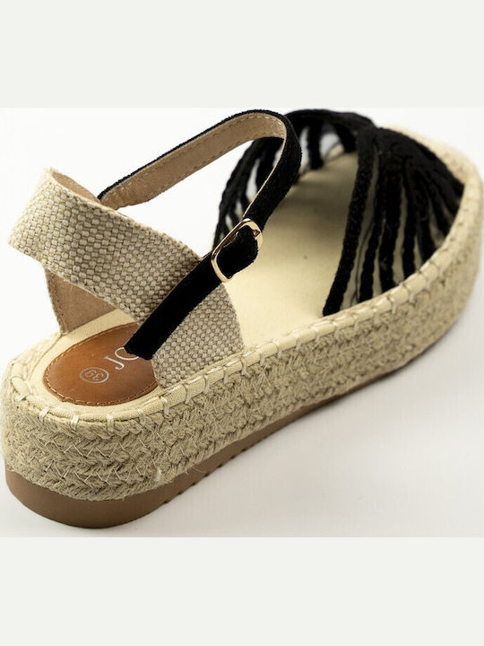 Knitted Women's Espadrilles In Black Color