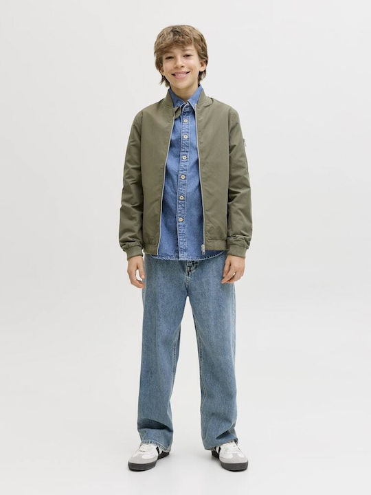 Kinderhemd Langärmelig Denim Blau