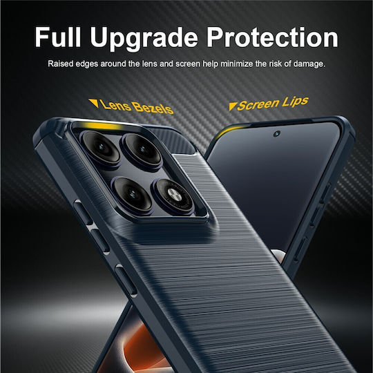 Techsuit Bumper Carbon Din Silicon / Plastic Albastru Motorola Edge 70 Pro
