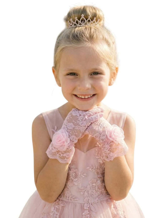 Kinderhandschuhe Gestrickt Rosa 2 Stück