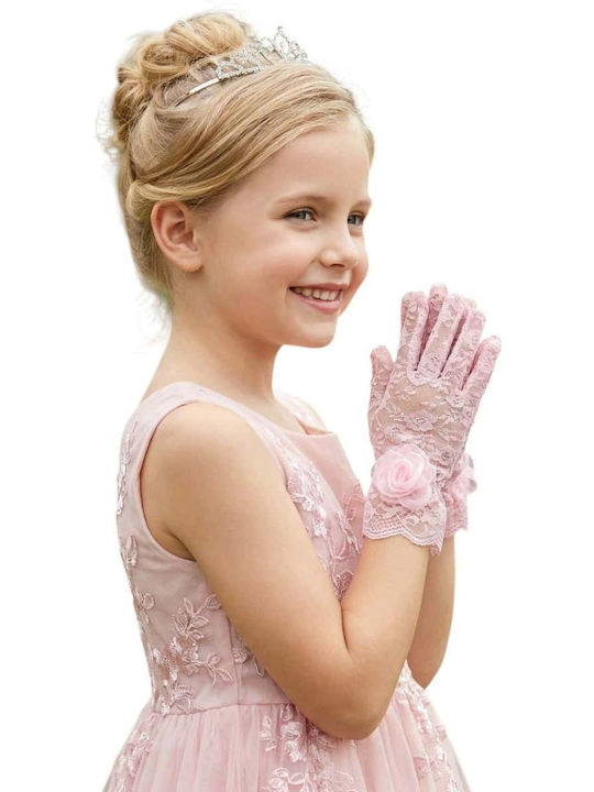 Kinderhandschuhe Gestrickt Rosa 2 Stück