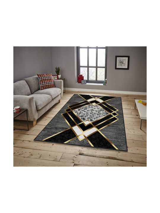 Conceptum Hypnose Rug Rectangular Black-gold