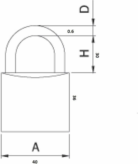 Lacăt Potcoavă Din Alamă Cu Amprentă Digitală 40mm