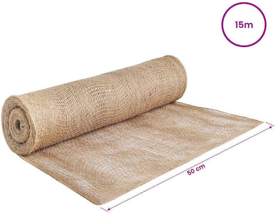 vidaXL Плат За Декорация Loneta 50x1500см Натурален