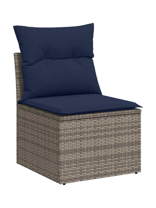 vidaXL Garten- und Outdoor-Möbelsets Wohnzimmer Typsatz 6 Stück Grau mit Kissen