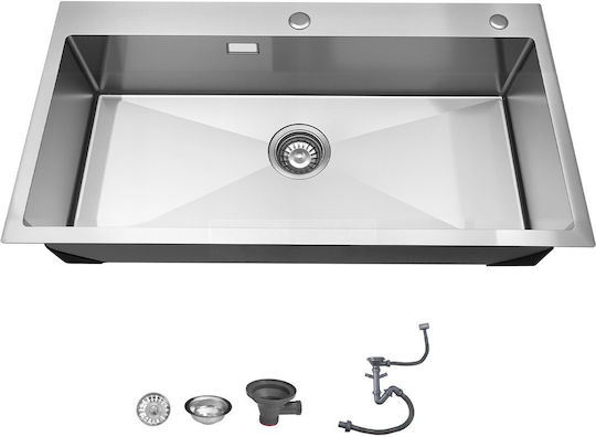 Vevor Ένθετος Νεροχύτης Inox Μ85xΠ45cm Γκρι