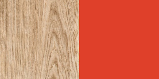 Set Cameră Copii Roșu 7 Bucăți cu Pat pentru Saltea 110x190cm