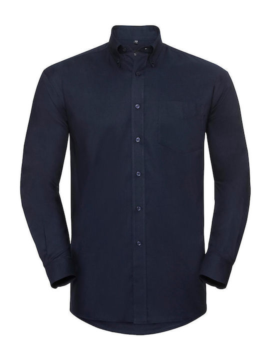 Long Sleeve Shirt in Regular Fit Bright Navy