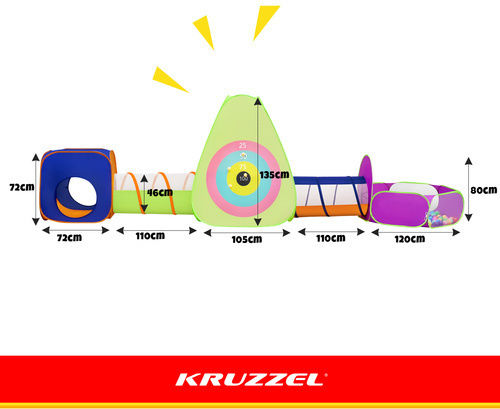 Kruzzel Детска шатра тунел многоцветна