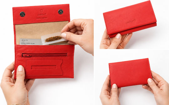 Кожена Кожена Тютюнева Кутия с Бутон Pouch Bag