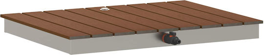 vidaXL Pool-Dusche 52x6cm Braun