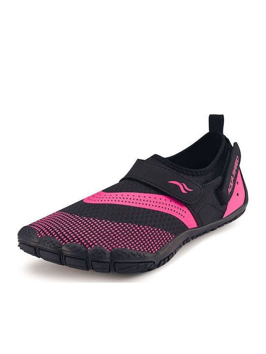Aqua Speed Agama 03 Damen Strandschuhe Schwarz Pink Schnell Trocknend Rutschfeste Sohle