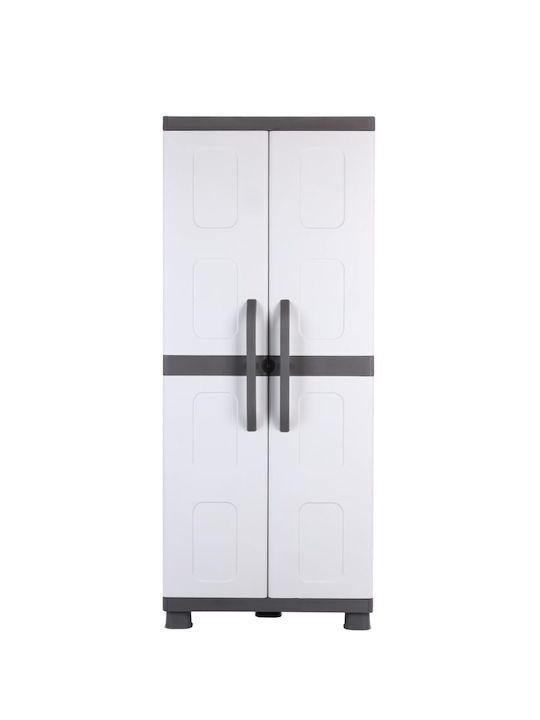 Dulap Dublu-Foi Leto Din Plastic Cu Δin Posibilitatea De Blocare Cu 6 Rafturi Gri / Antracit 73x44x179 Cm