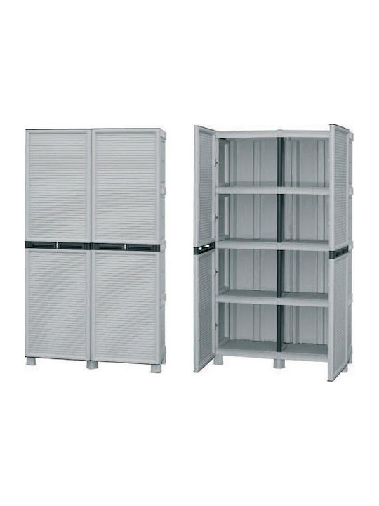 Dulap cu două uși Plastic cu Separator & 3 Rafturi 100x39x172cm