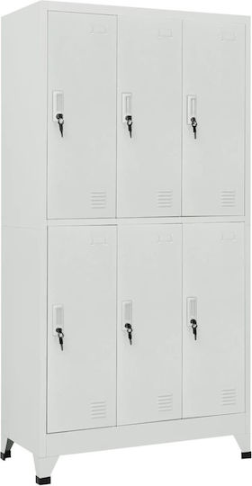 Шкаф Метал с 6 шкафчета 90x45x180бр