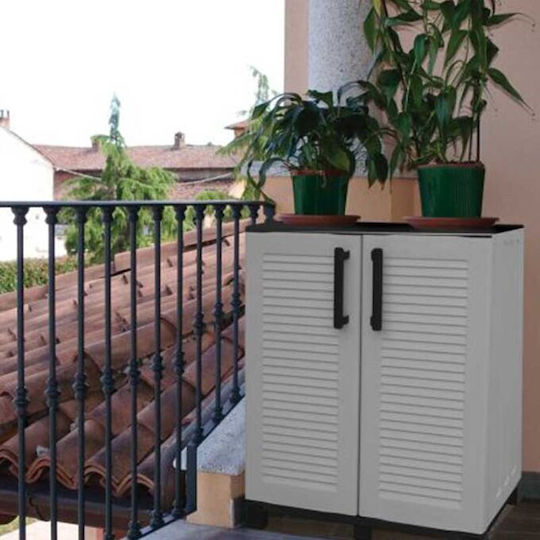 Double-Leaf Cabinet Made of Polypropylene with 1 Shelf 68x37x90 cm