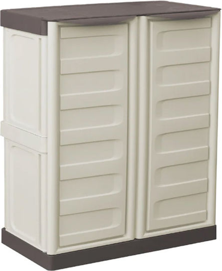 Double-Leaf Cabinet Made of Polypropylene with 1 Shelf 70x39x85.5 cm