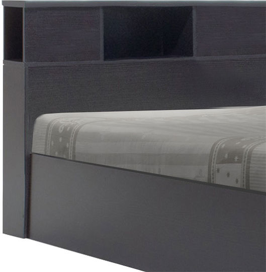 Olympus Bett Halb-Doppelbett Holz Wenge mit Latten für Matratze 120x200cm