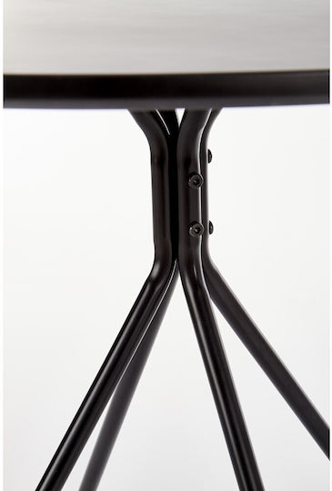 Fondi Kitchen Table Wooden Black 80x80x75cm