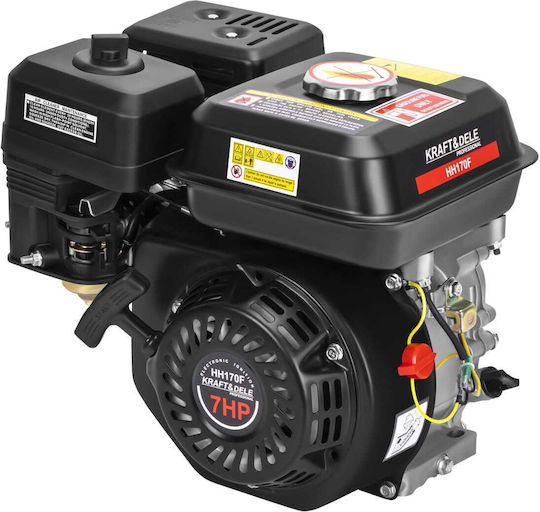 Kraft & Dele Motor pe benzină 210cc 7 CP 3600 rpm cu demaror (rezervor 3.6 lt)