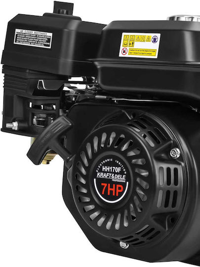 Kraft & Dele Motor pe benzină 210cc 7 CP 3600 rpm cu demaror (rezervor 3.6 lt)