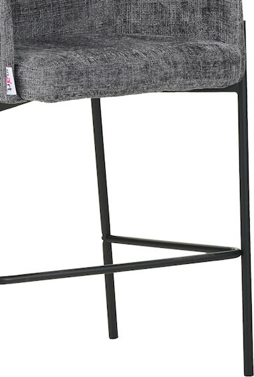 Barhocker Metallisch Tolerse Grau 2Stück