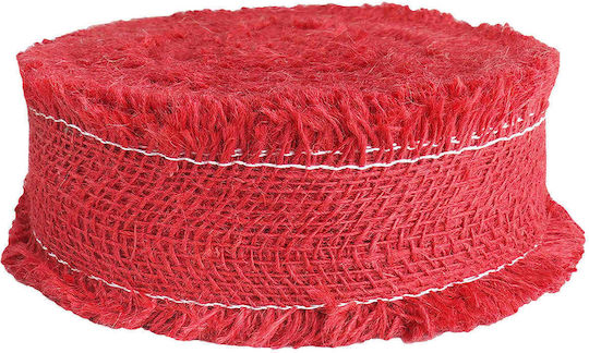 vidaXL Dekorationsstoff 5x5000cm Rot