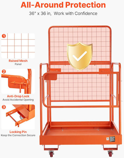 Vevor Stapler Klappbar in Orangenem Farbe