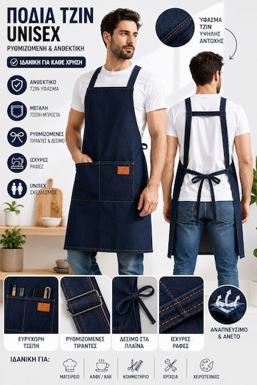 Catering-Schürze Kellner Schürze Blaue