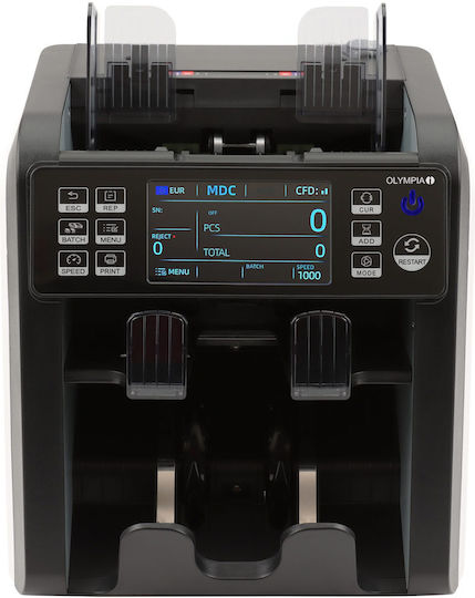 Olympia Nc 800 – Bill Counter & Counterfeit Banknote Detector 2 Cis Sensors Reject Pocket & Customer Display