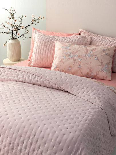 Palamaiki King Size Coverlets Set Pink 260x240cm 3 Pieces
