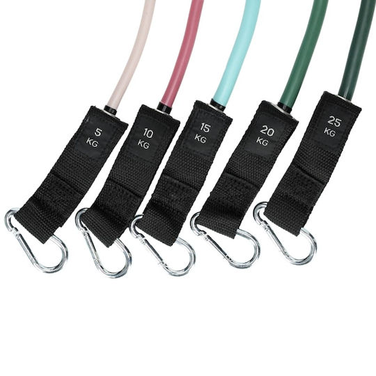 Activ Space Gymtube Resistance Bands with Handles Set 5 Pcs Beige