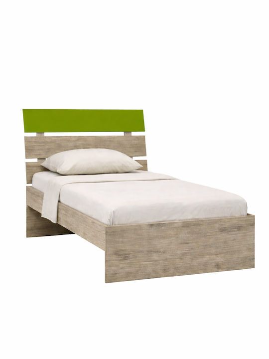 Note Kids Bed Classic Single Green for Mattress 90x190cm