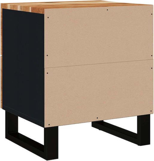 Nachttische Holz Beiges 2Stücke 40x33x46cm