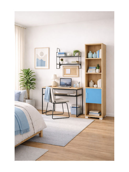 Kids Wooden Bookcase No 13 Light Blue 40x30x180cm