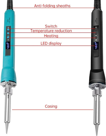 Digital Ceramic Electric Soldering Iron 90w 220v Adjustable Temperature LCD Display Dgyibao 988