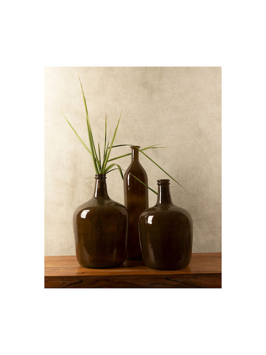 Liberta Decorative Glass Brown Vase 21x21xH37cm
