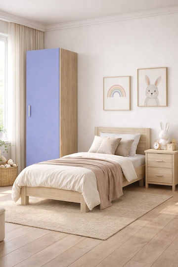 G1 One Door Wardrobe Oak-Light Blue 48x50x180cm