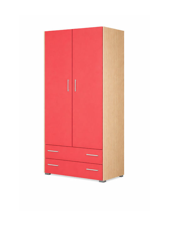 Dulap Cu Ușă Dublă Cu 2 Sertare Stejar Roșu Nr 2 105x50x180cm