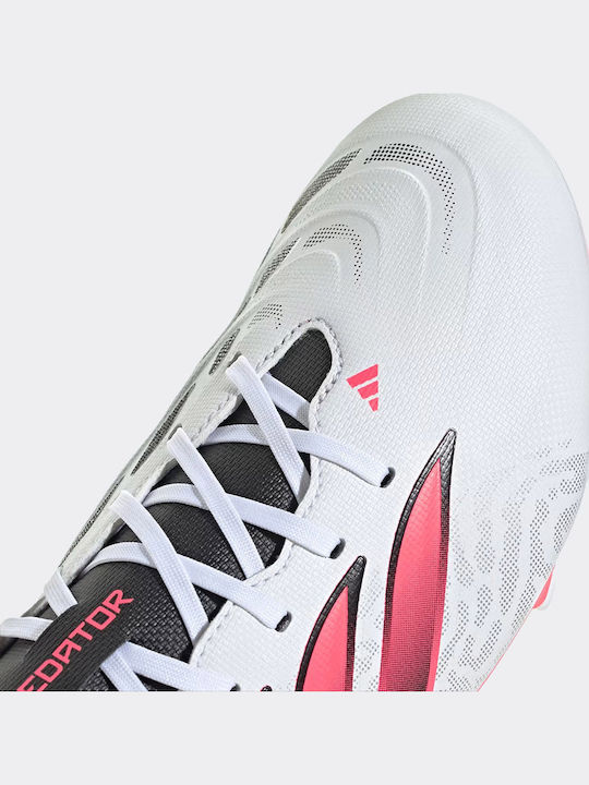 adidas Predator Club FG/MG White Football Shoes with Cleats adidas Predator Club FG/MG White Football Shoes with Cleats