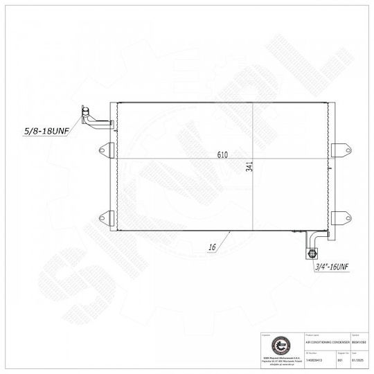 Radiator Climatizare VW Golf III Vento 1ho820413