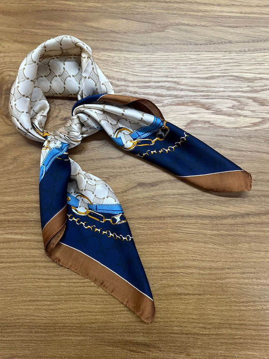 Sou Γυναικείο Φουλάρι Navy Μπλε