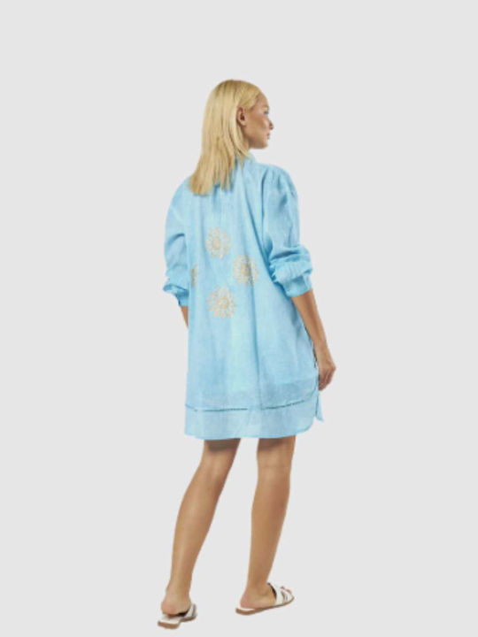 Verde Women's Beach Caftan Blue