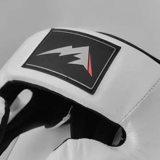 Olympus Sport Aspro Boxing Helmet Adult Open Face Leather White