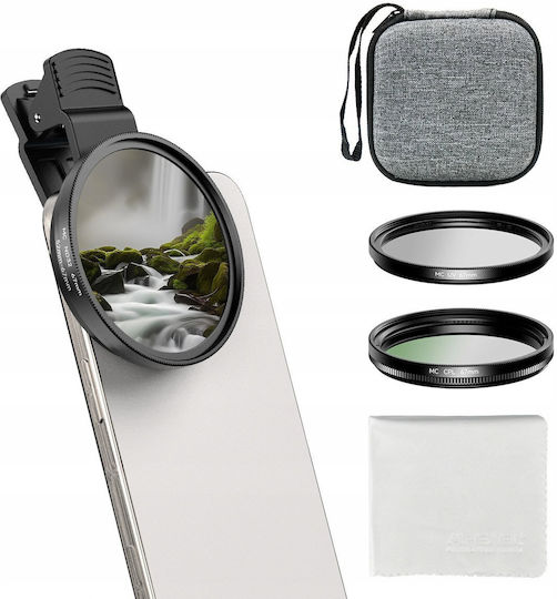 Apexel Filter Set 3-in-1 Cpl Uv Nd32 Filter Phone Camera 67mm Clip Adapter To 52mm Apexel Apl-67fl3n