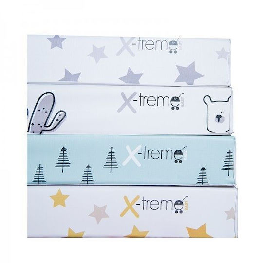 X-treme Baby Σκληρή Αλλαξιέρα Stars από Πλαστικό Grey 50x80cm