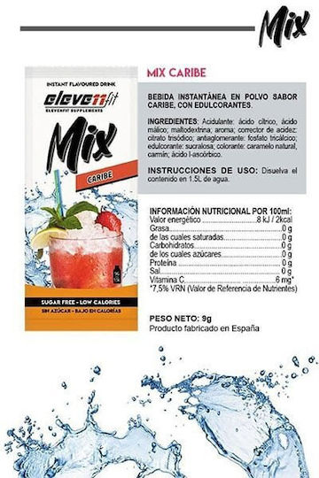 Eleven Fit Juice Powder Mix Caribe Mojito Strawberry Mojito Sugar Free 9gr 1pcs