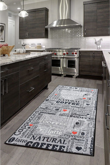 Conceptum Hypnose Χαλάκι Κουζίνας Διάδρομος 60x140cm Black-white